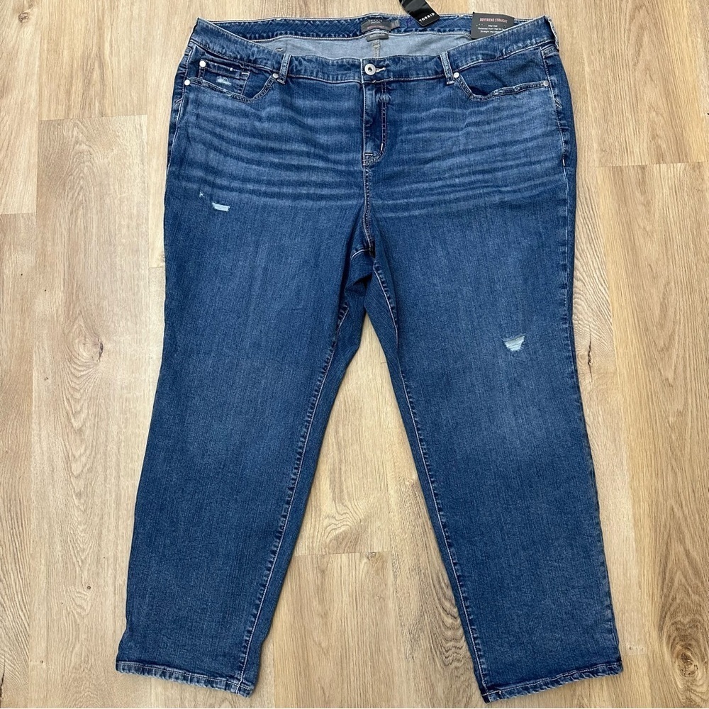 Torrid Blue Distressed Boyfriend Straight Jeans size 28R